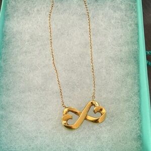 Tiffany & Co. Gold Heart Infinity Necklace